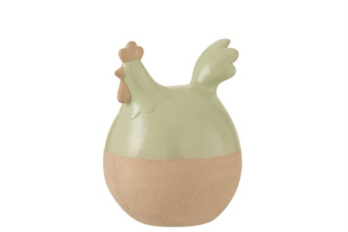 Kæmpe Kylling i keramik og i lys Grøn