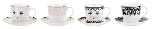 Coffee set Lace 4-Pack + Candle 2-Pack