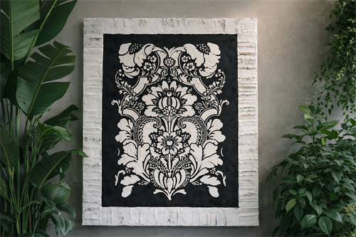 Smukt Gråt/Ecru relieff