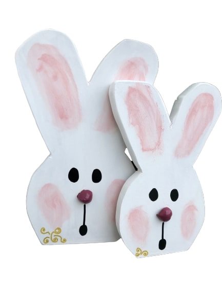 2 x Kaniner som dekoration
