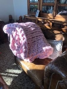Plaid GIANT KNIT - Handmade Merino wool