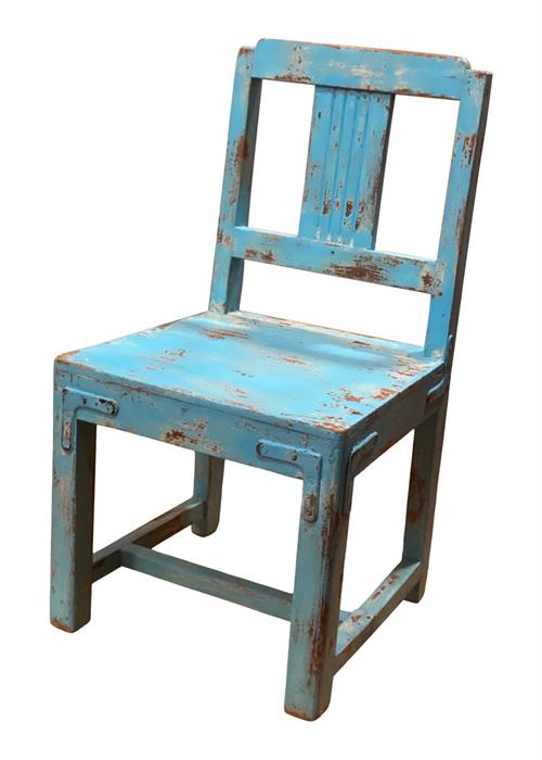Gammel original Børnestol i lyseblå